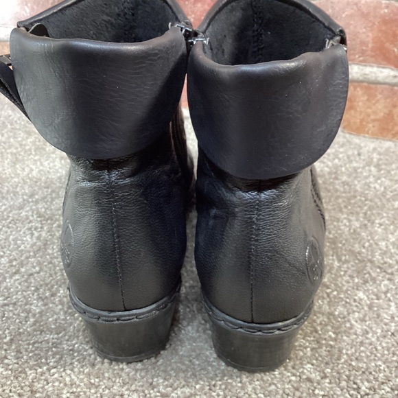 Rieker Y07A8 womens black ankle boots size 36 eu size 5.5 - 6 US - Picture 5 of 9